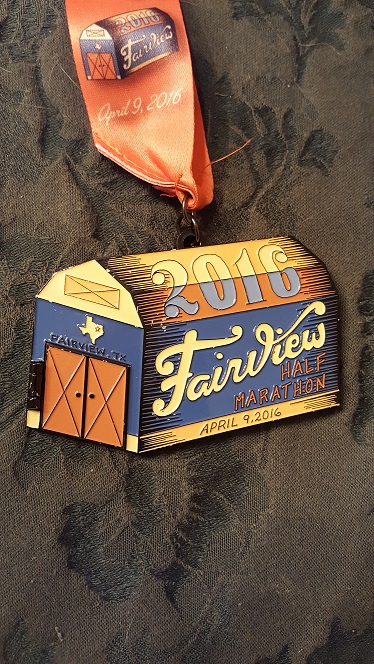 2016 Fairview Half Marathon Medal